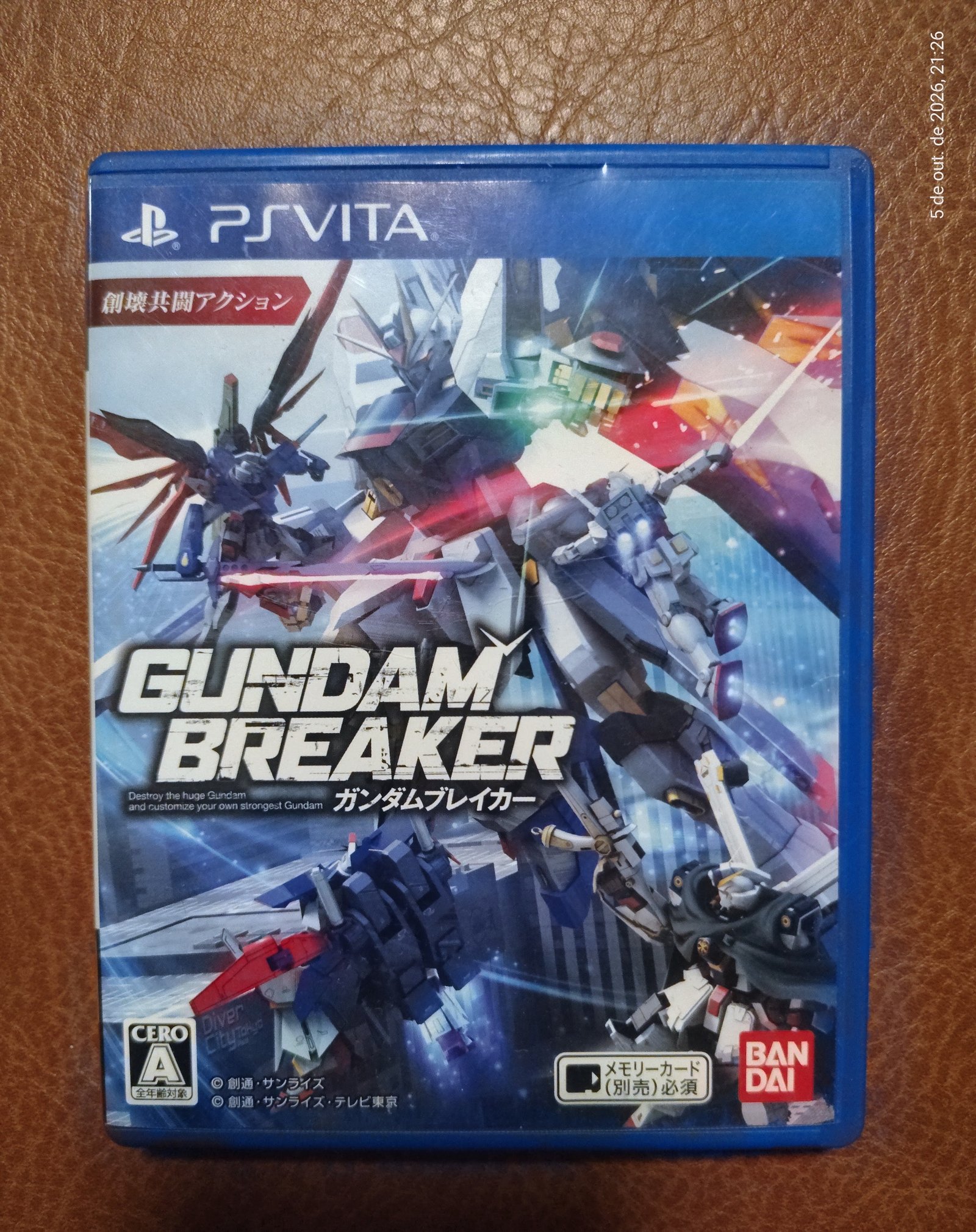 Jogo Gundam Breaker PS Vita Mídia Física Japonesa CIB