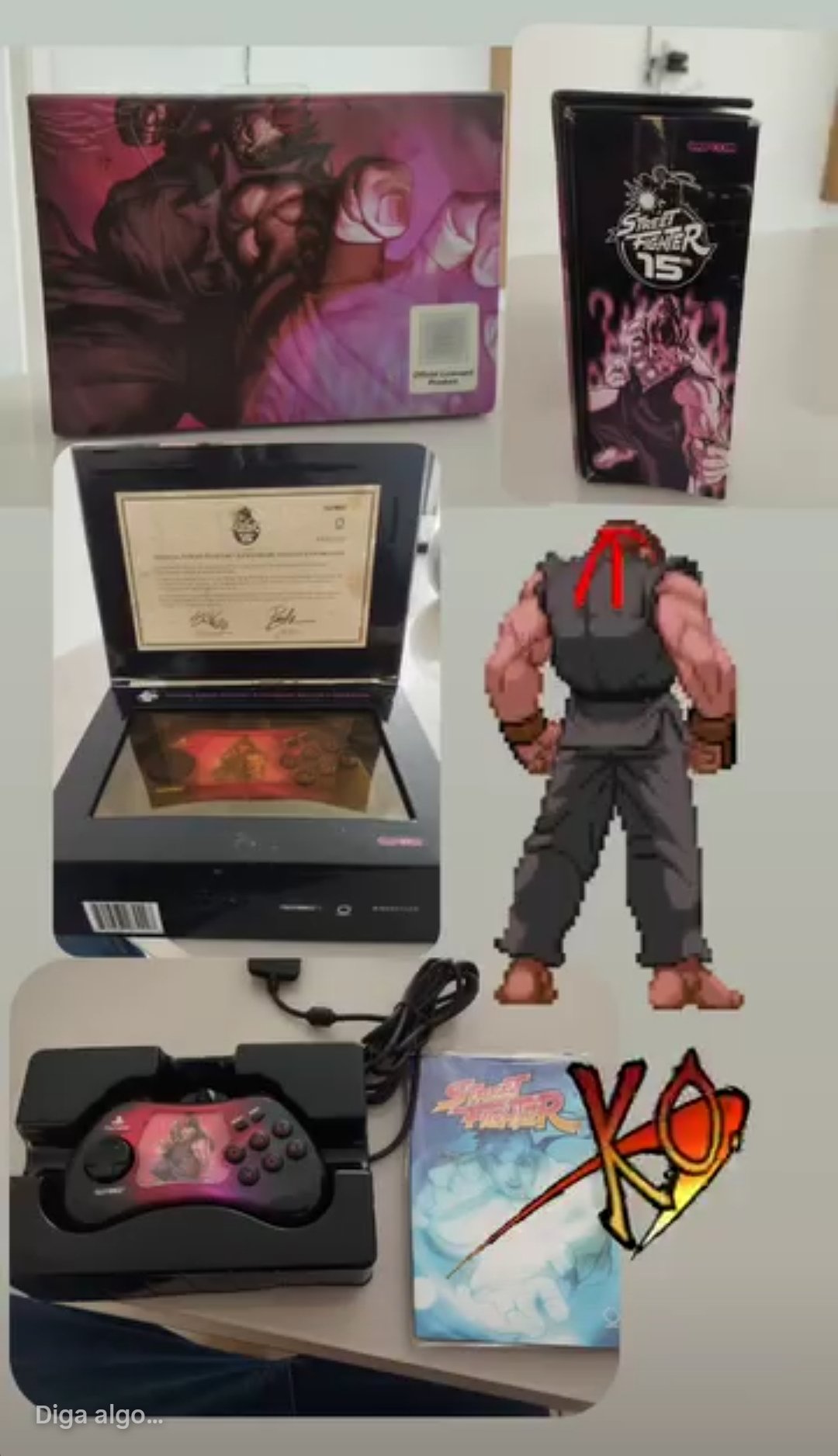 controle Ps2 street fighter 15th anniversary controller akuma