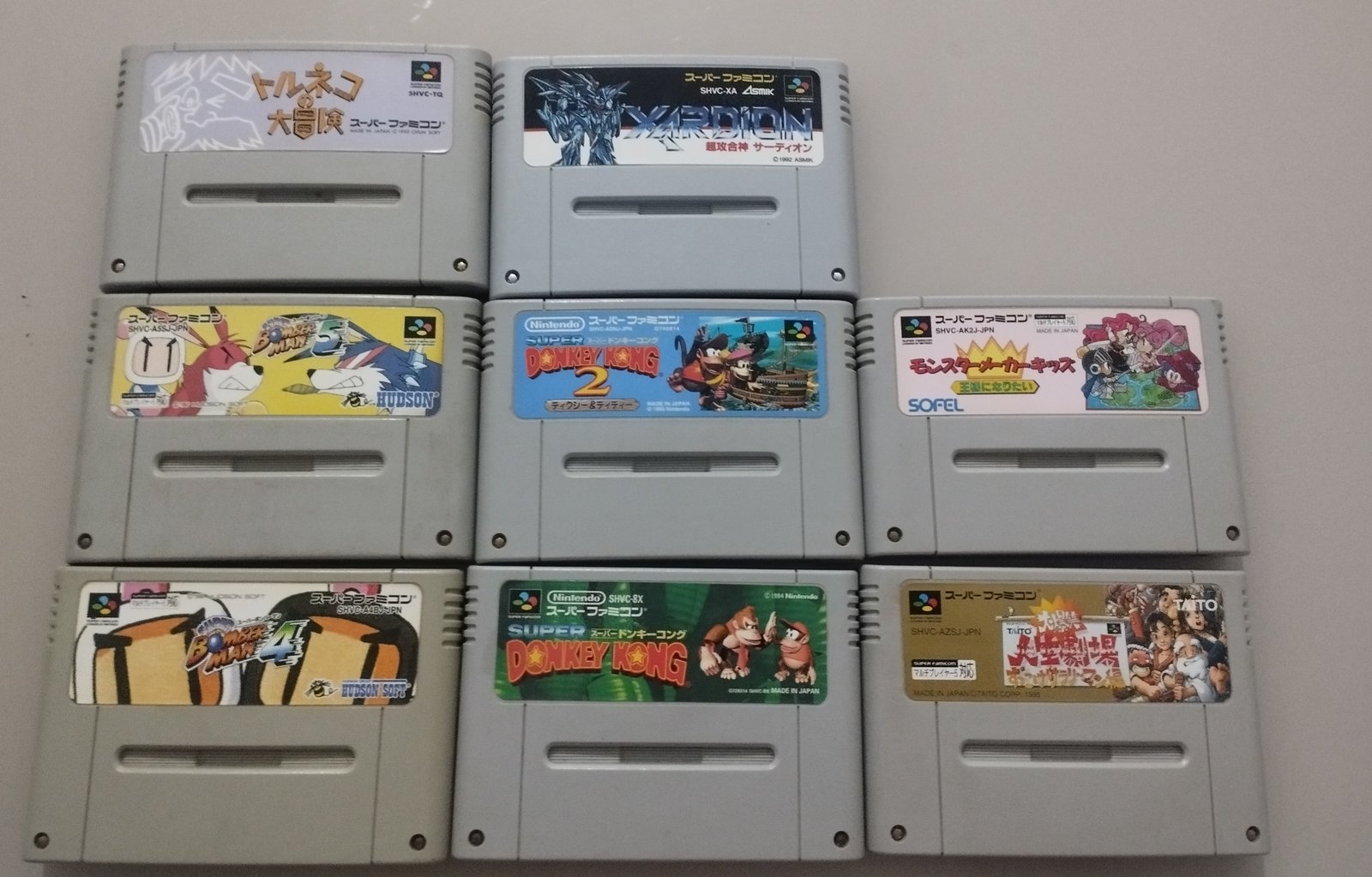 Lote de cartuchos famicom