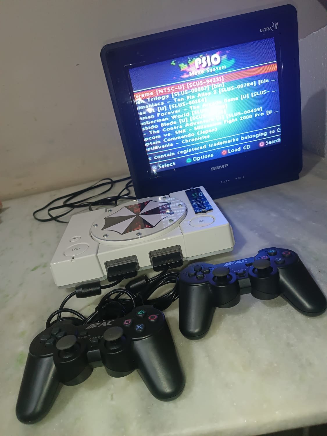 Playstation 1 c/ placa PSIO interna e sd64gb