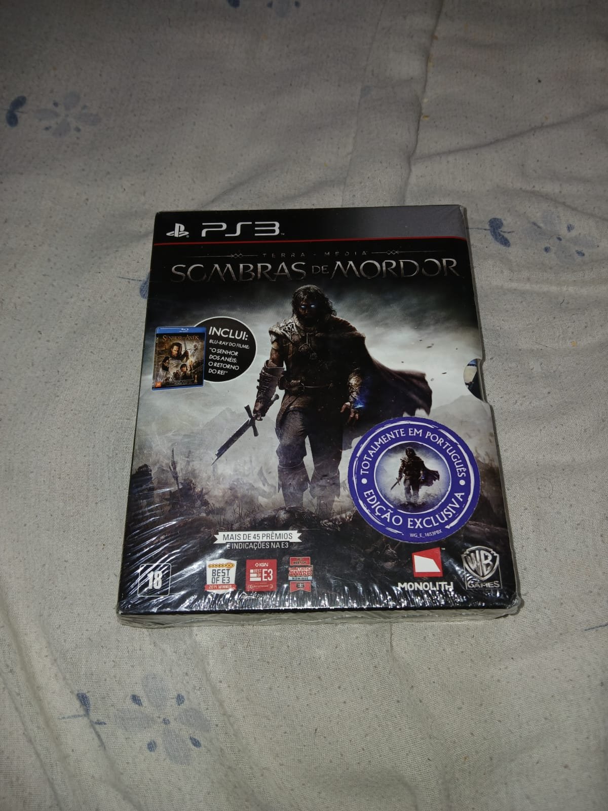 Shadow of Mordor - Ed Especial incluindo Box com o Blu-ray O Senhor dos Anéis - O Retorno do Rei - PlayStation 3 - Novo & Lacrado
