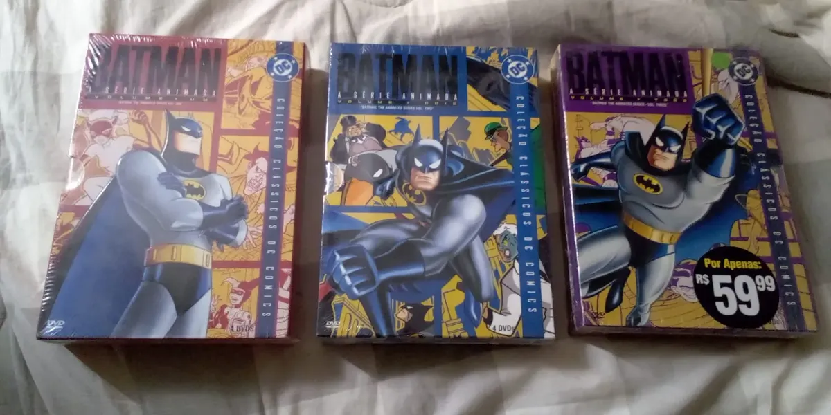 Trilogia de Boxes DVD: Batman: A Série Animada – Volumes 1, 2 e 3 (Coleção Clássicos DC Comics - Warner Video) - Novo & Lacrado