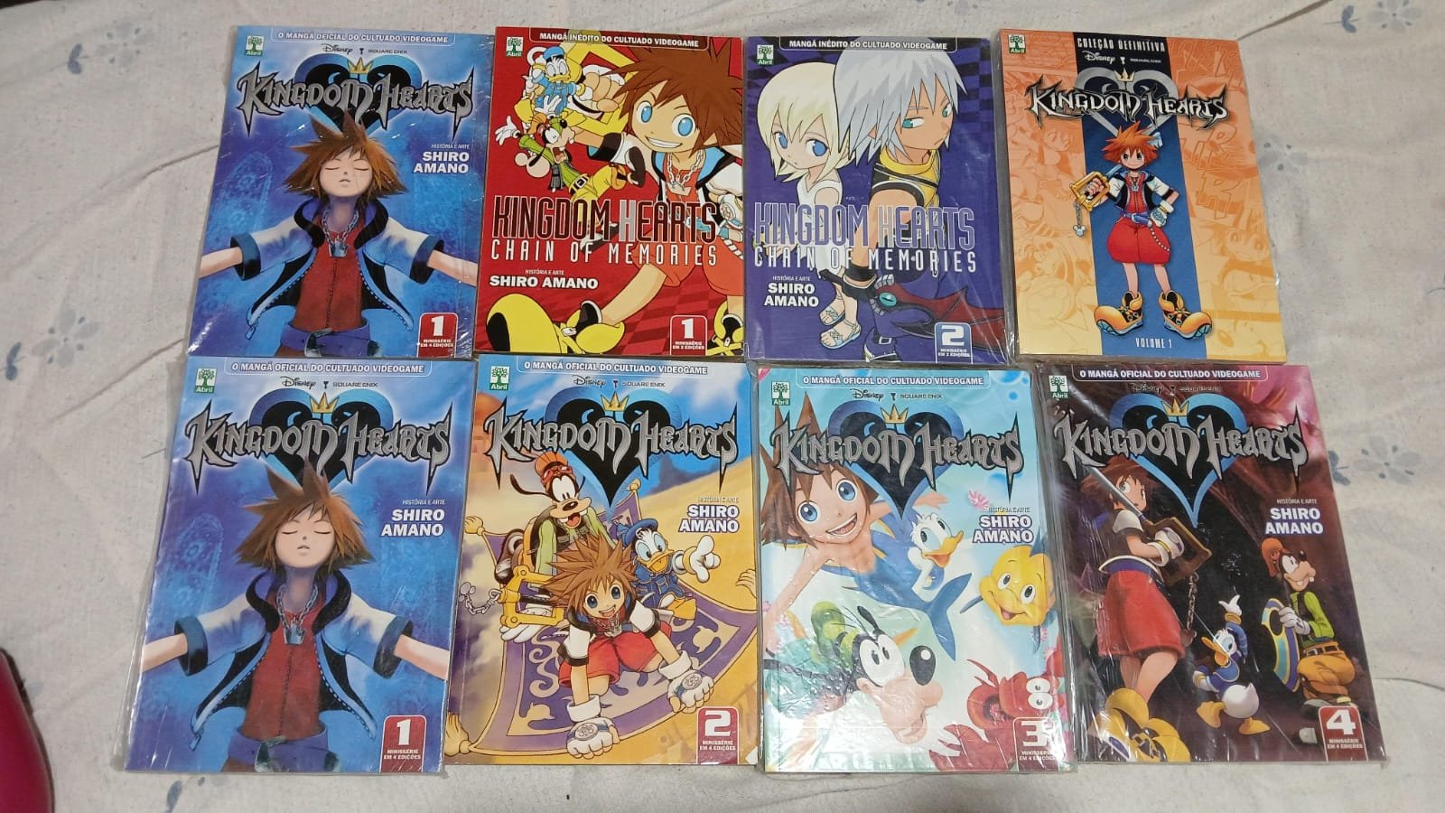 Lote 8 Mangás Kingdom Hearts Editora Abril (Completos KH 1-4 + CoM 1-2 + Especial Capa Dura)