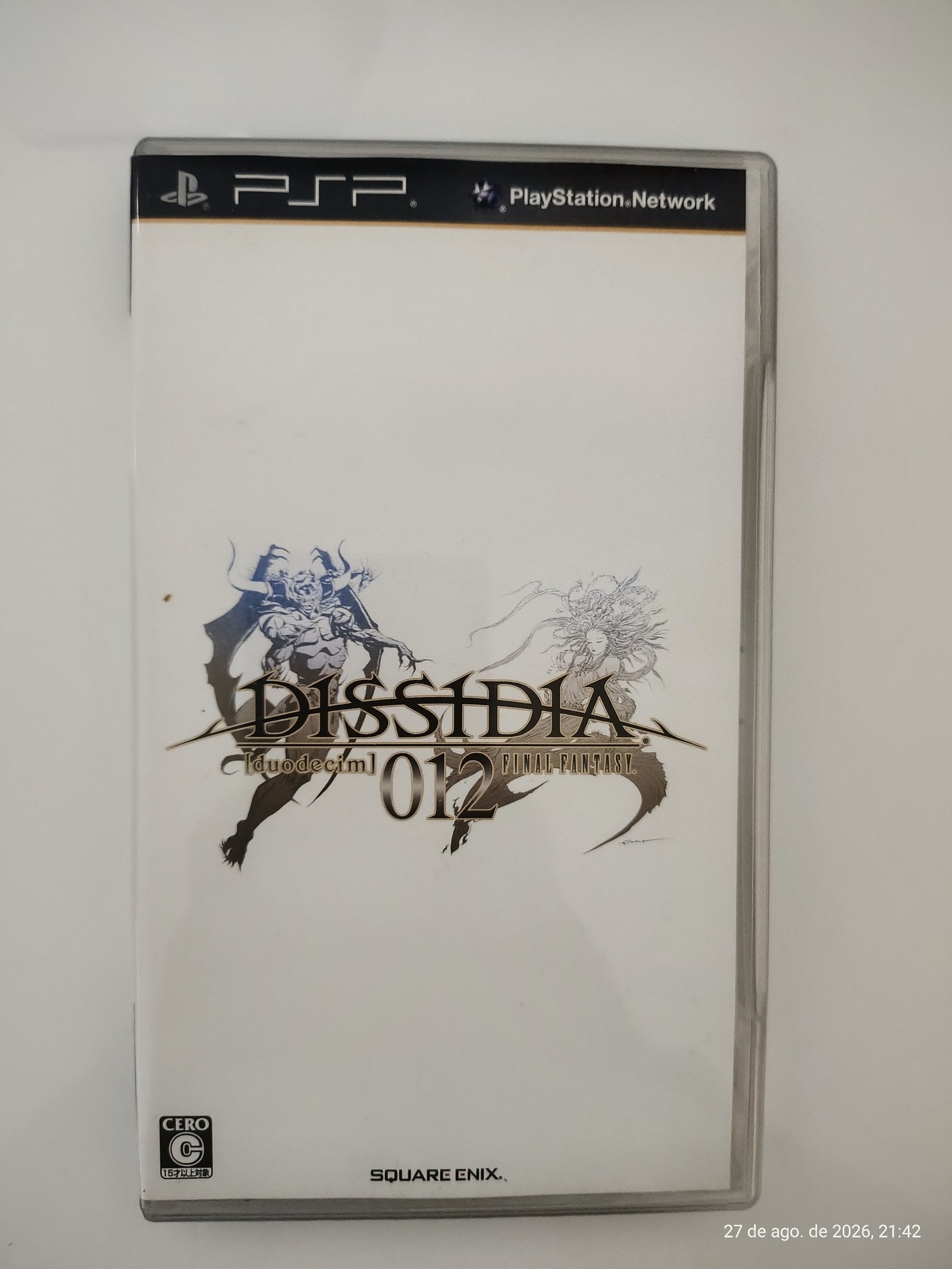 Jogo Dissidia 012 duodecim Final Fantasy PSP Midia Fisica Japones Completo C/ Manual
