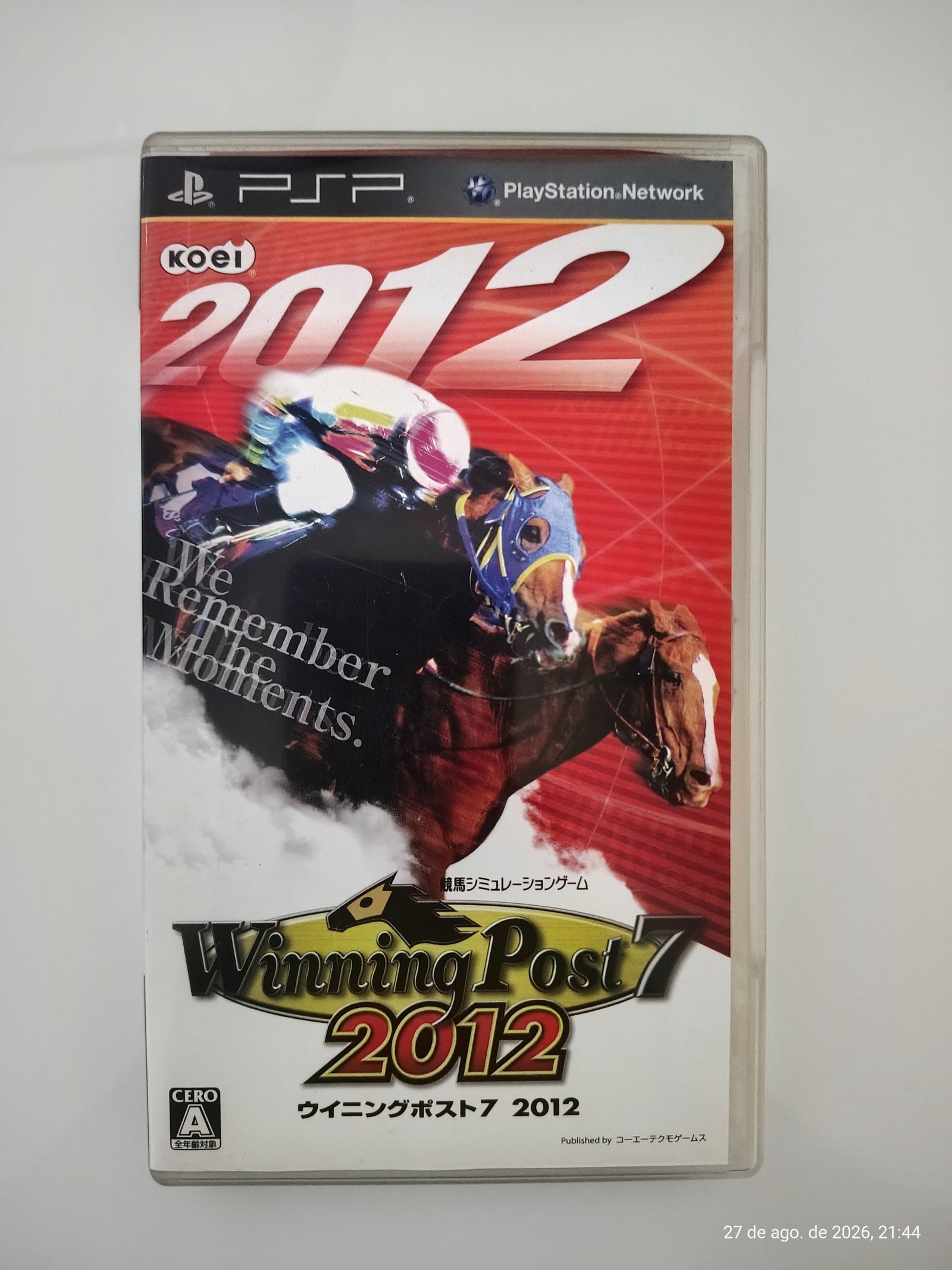 Jogo Winning Post 7 2012 PSP Midia Fisica Japones Completo C/ Manual Koei