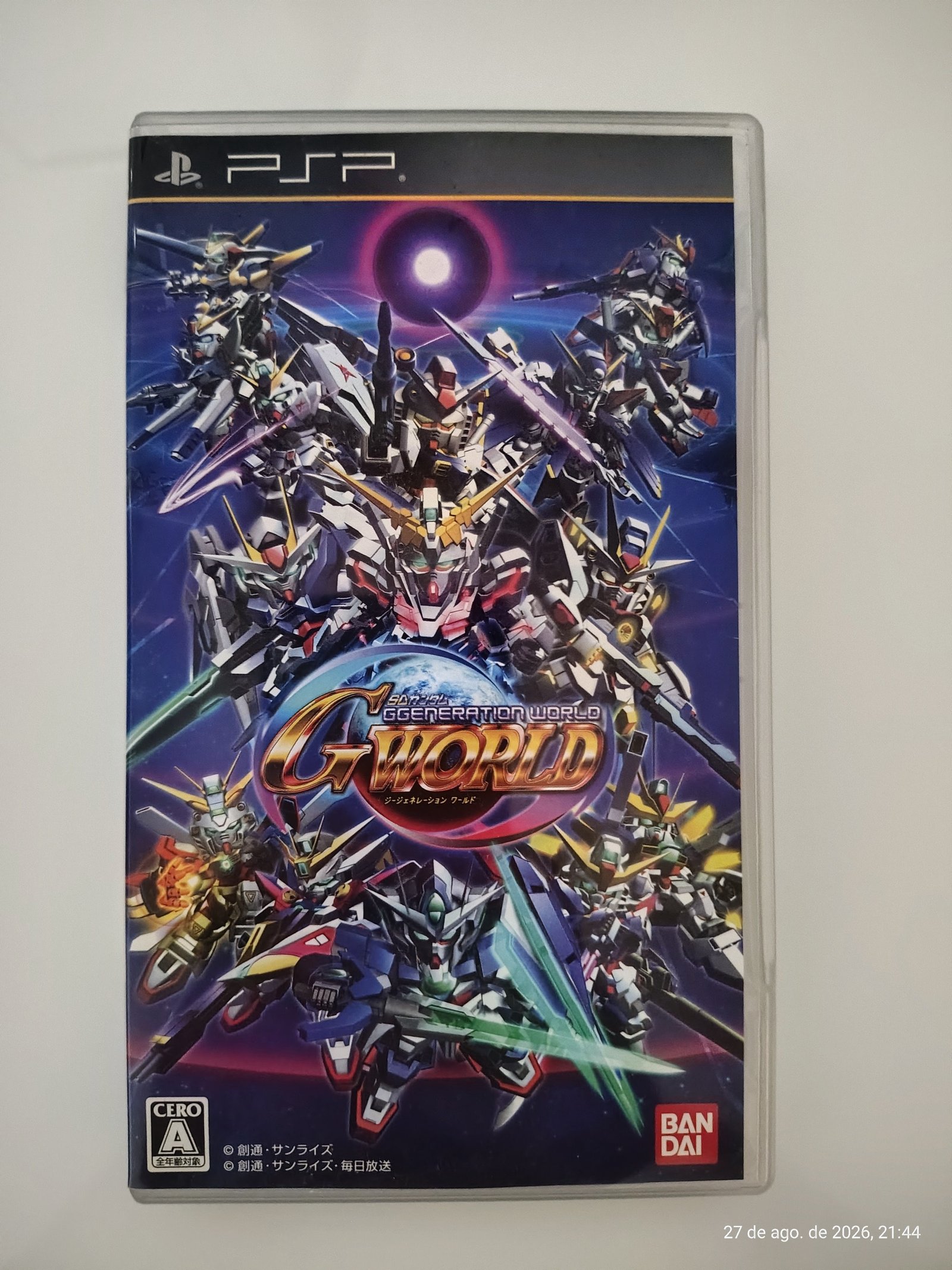 Jogo SD Gundam G Generation World PSP Midia Fisica Japones Completo C/ Manual Bandai
