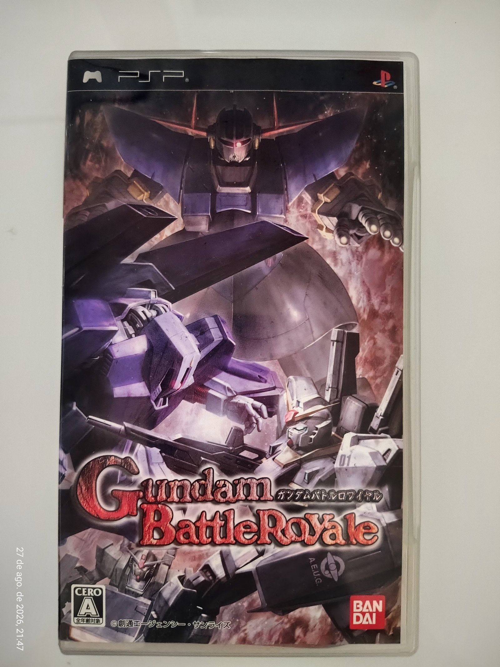 Jogo Gundam Battle Royale PSP Midia Fisica Japones Completo C/ Manual Bandai