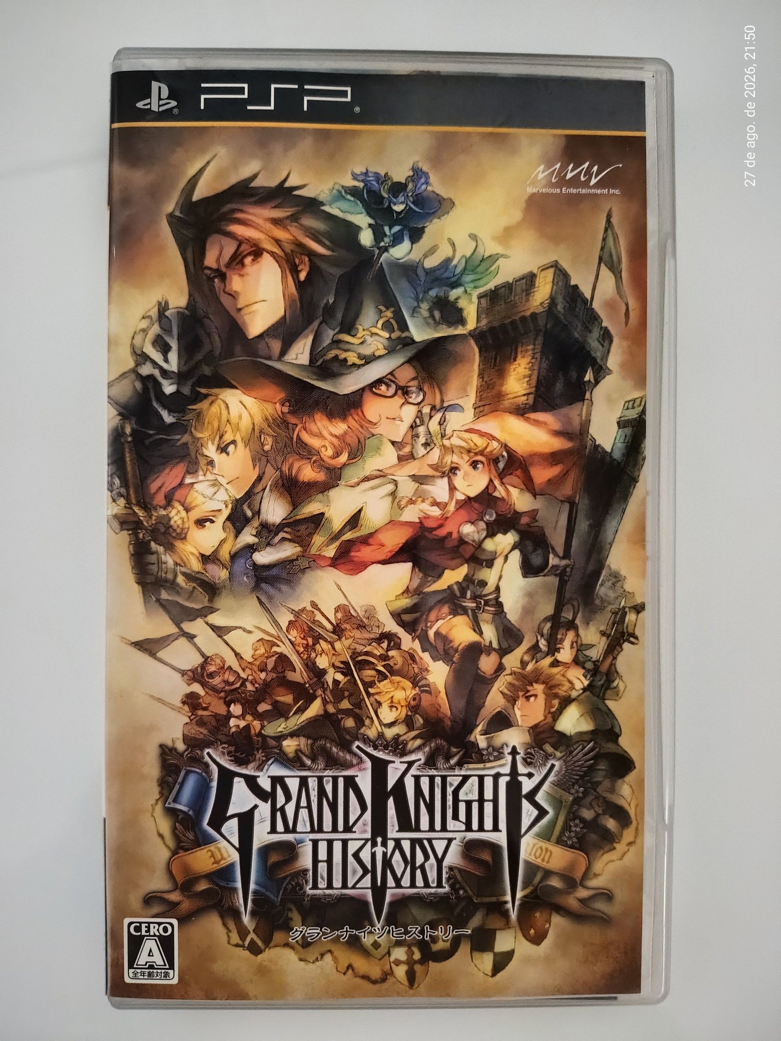 Jogo Grand Knights History PSP Midia Fisica Japones Completo C/ Manual Vanillaware